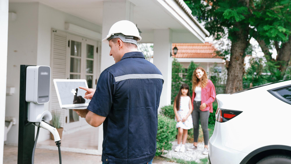 EV charging station installation