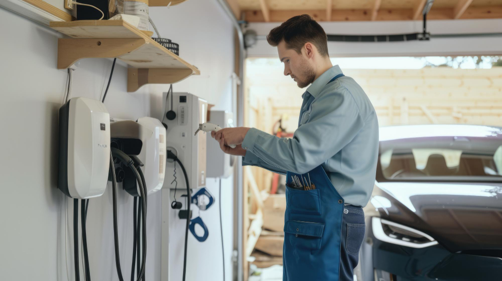 EV charging station installation