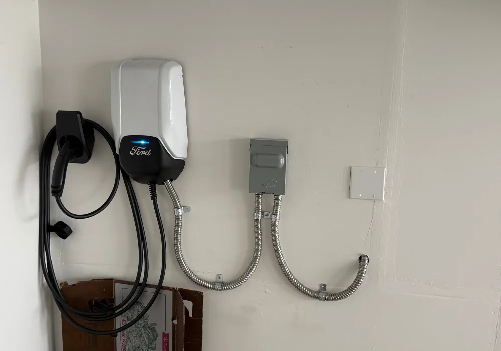 Level 2 EV charger installed after a panel upgrade in Everett