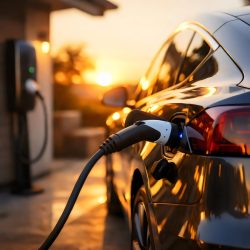 Electric Car Charging at Home Station